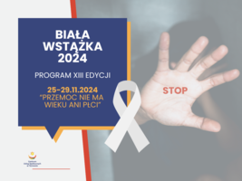 biała wstążka
